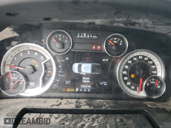 2014 Ram 2500 SLT with VIN 3C6UR5DL1EG213543, listed as a Copart auction lot 81848034 with 164,619 mi miles and Salvage title. Bid and sale history available at DreamBid. Image 9.
