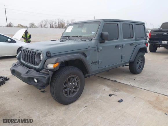 2024 Jeep Wrangler Sport S with VIN 1C4PJXDG4RW302607, listed as a IAAI auction lot 41179739 with 3,182 mi miles. Bid and sale history available at carsss.com. Image 17.