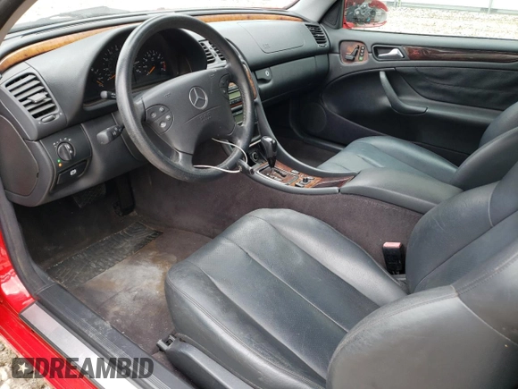 2002 Mercedes-Benz CLK 320/430 with VIN WDBLK65G02T114516, listed as a Copart auction lot 70672914 with 51,844 mi miles and Salvage Title. Bid and sale history available at DreamBid. Image 8.