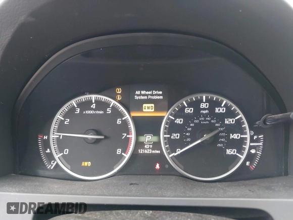 2016 Acura RDX with VIN 5J8TB4H38GL015305, listed as a IAAI auction lot 41672385 with 121,623 mi miles. Bid and sale history available at carsss.com. Image 7.