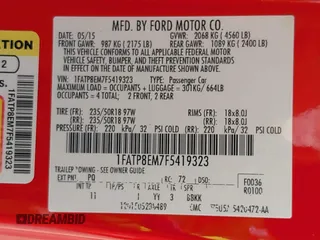 2015 Ford Mustang V6 with VIN 1FATP8EM7F5419323, listed as a IAAI auction lot 42553156 with 93,388 mi miles and . Bid and sale history available at DreamBid. Image 9.