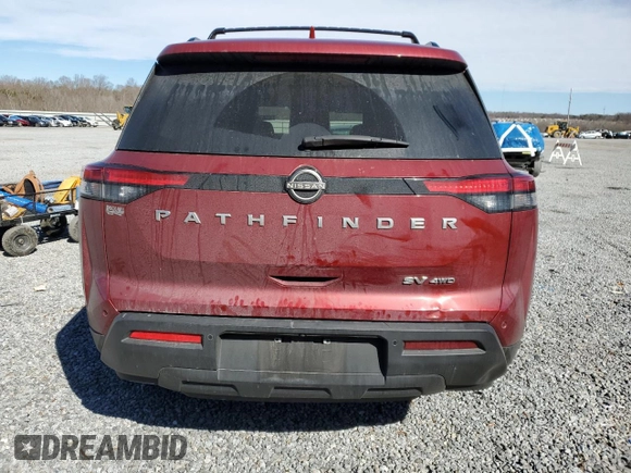 2023 Nissan Pathfinder SV z VIN 5N1DR3BCXPC228852, wystawiony jako Copart lot #47326865 z przebiegiem 73 379 mil mil oraz Szkoda całkowita • Salvage title. Historia ofert i sprzedaży dostępna na DreamBid. Obrazek 6.