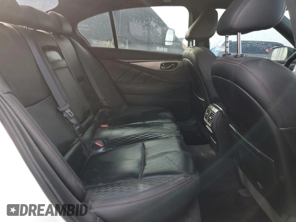 2018 Infiniti Q50 Red Sport 400 with VIN JN1FV7AR2JM480539, listed as a Copart auction lot 49141695 with 81,523 mi miles and Salvage Title. Bid and sale history available at DreamBid. Image 10.