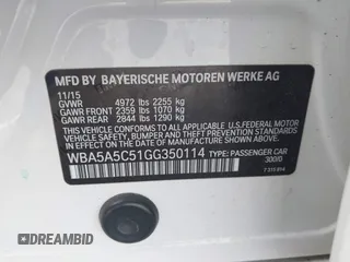 2016 BMW 5 Series 528i z VIN WBA5A5C51GG350114, wystawiony jako IAAI lot #41468375 z przebiegiem 73 968 mil mil oraz . Historia ofert i sprzedaży dostępna na DreamBid. Obrazek 9.