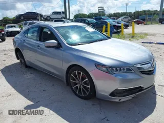 2015 Acura TLX V6 Tech with VIN 19UUB2F59FA005003, listed as a IAAI auction lot 40142940 with 1 mi miles. Bid and sale history available at carsss.com. Image 1.