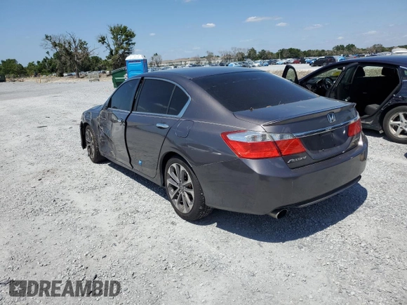2014 Honda Accord Sport with VIN 1HGCR2F58EA100903, listed as a Copart auction lot 53704235 with 140,591 mi miles and Salvage Title. Bid and sale history available at DreamBid. Image 2.