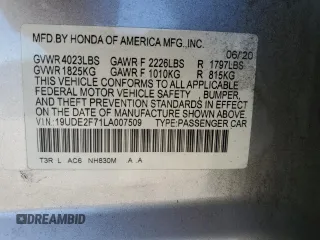 2020 Acura ILX w/Premium Pkg with VIN 19UDE2F71LA007509, listed as a Copart auction lot 89128485 with 74,294 mi miles and Salvage Title. Bid and sale history available at carsss.com. Image 14.