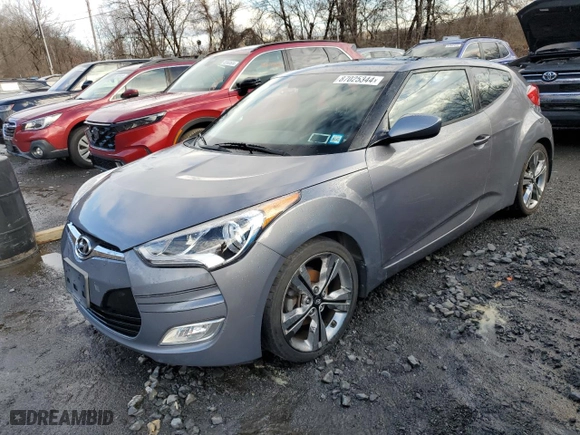 2016 Hyundai Veloster with VIN KMHTC6AD2GU283458, listed as a Copart auction lot 87025344 with 68,752 mi miles and Salvage Title. Bid and sale history available at carsss.com. Image 1.