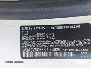 2014 BMW 4 Series 428i z VIN WBA3V5C5XEJ969029, wystawiony jako IAAI lot #42421779 z przebiegiem Nie podano mil oraz . Historia ofert i sprzedaży dostępna na DreamBid. Obrazek 9.