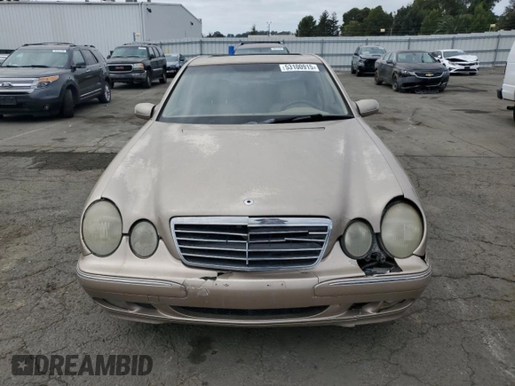 2001 Mercedes-Benz E-Class with VIN WDBJF70J31B293515, listed as a Copart auction lot 53100915 with 0 mi miles and Salvage Title. Bid and sale history available at carsss.com. Image 5.