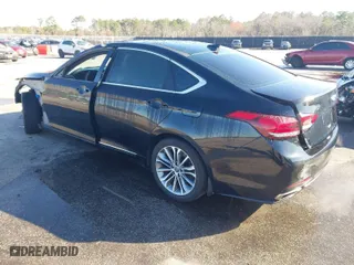 2015 Hyundai Genesis 3.8L with VIN KMHGN4JE1FU073697, listed as a IAAI auction lot 41743060 with 104,938 mi miles. Bid and sale history available at carsss.com. Image 3.