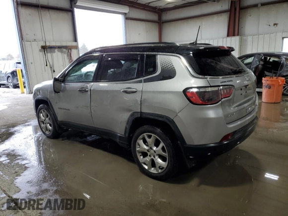 2022 Jeep Compass High Altitude with VIN 3C4NJDCB0NT113383, listed as a Copart auction lot 43369485 with Not Provided miles and Salvage Title. Bid and sale history available at carsss.com. Image 2.