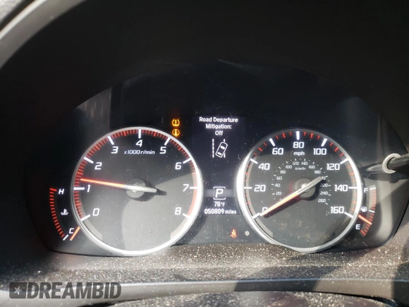 2019 Acura ILX w/Premium/A-Spec Pkg with VIN 19UDE2F82KA002424, listed as a Copart auction lot 69984232 with 50,809 mi miles. Bid and sale history available at carsss.com. Image 9.