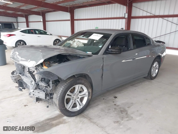 2023 Dodge Charger SXT with VIN 2C3CDXBGXPH672842, listed as a IAAI auction lot 41838429 with 1 mi miles. Bid and sale history available at carsss.com. Image 16.
