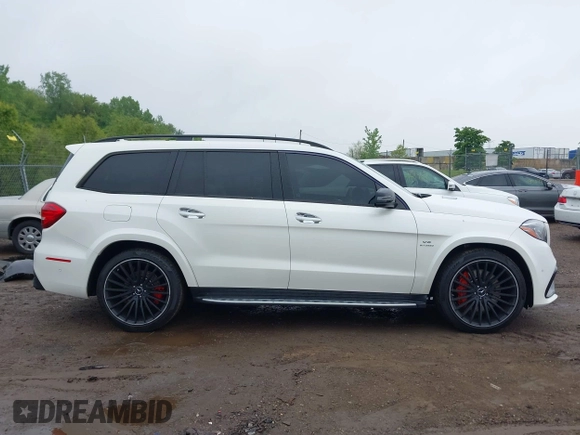 2017 Mercedes-Benz GLS 63 AMG with VIN 4JGDF7FE7HA893426, listed as a IAAI auction lot 42313142 with 68,283 mi miles and . Bid and sale history available at DreamBid. Image 14.