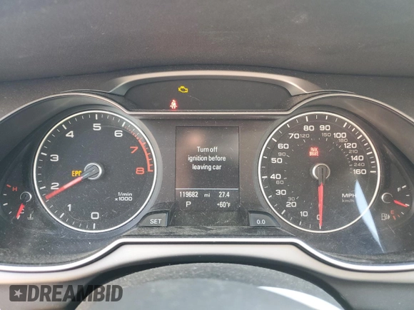 2015 Audi A4 Premium Plus with VIN WAUFFAFL5FN020589, listed as a Copart auction lot 47411625 with 119,682 mi miles and Clean Title. Bid and sale history available at carsss.com. Image 9.