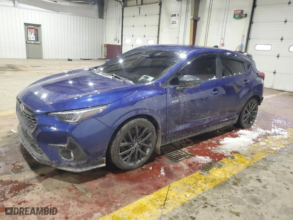 2024 Subaru Impreza RS with VIN JF1GUHHC0R8218167, listed as a Copart auction lot 44566625 with 34,153 mi miles and Salvage Title. Bid and sale history available at carsss.com. Image 1.