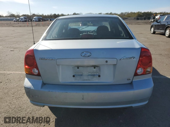 2003 Hyundai Accent GL with VIN KMHCG45C23U428132, listed as a Copart auction lot 45493875 with 0 mi miles and Salvage Title. Bid and sale history available at carsss.com. Image 6.