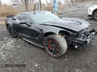 2017 Chevrolet Corvette Z06 1LZ with VIN 1G1YP2D66H5600182, listed as a Copart auction lot 48199795 with 38,326 mi miles and Salvage Title. Bid and sale history available at carsss.com. Image 4.