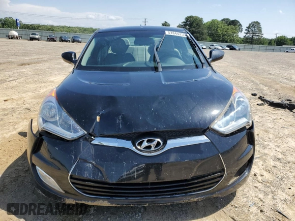 2012 Hyundai Veloster w/Black Int with VIN KMHTC6AD6CU080650, listed as a Copart auction lot 57844255 with Not provided miles and Salvage title. Bid and sale history available at DreamBid. Image 5.