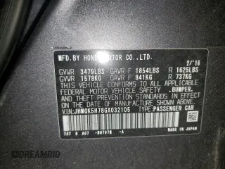 2016 Honda Fit EX с VIN JHMGK5H78GX032105, выставлен на аукционе Copart как лот 61807045 с пробегом 33 471 миль миль и Списание • Salvage title. История ставок и продаж доступна на DreamBid. Изображение 13.