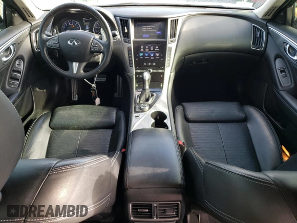 2016 Infiniti Q50 3.0t Red Sport 400 with VIN JN1FV7AR7GM451515, listed as a Copart auction lot 49716605 with 50,656 mi miles and Salvage Title. Bid and sale history available at carsss.com. Image 8.
