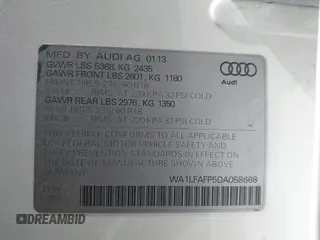 2013 Audi Q5 Premium Plus with VIN WA1LFAFP5DA058668, listed as a IAAI auction lot 41725352 with 133,183 mi miles and . Bid and sale history available at DreamBid. Image 9.