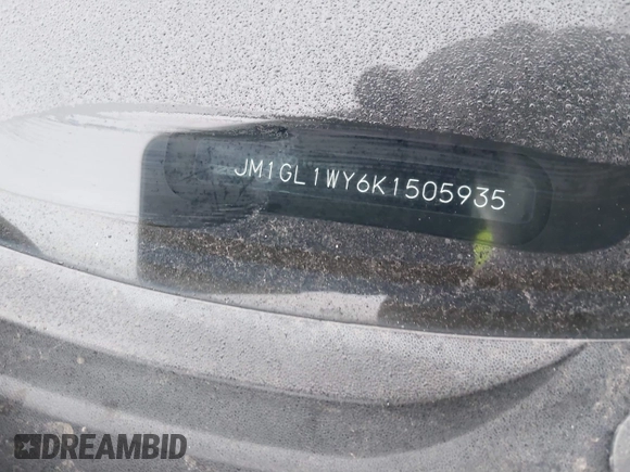 2019 Mazda 6 Grand Touring Reserve with VIN JM1GL1WY6K1505935, listed as a IAAI auction lot 41626078 with 19,000 mi miles and . Bid and sale history available at DreamBid. Image 16.