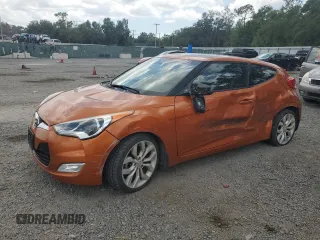 2013 Hyundai Veloster w/Red Int with VIN KMHTC6AD5DU094010, listed as a Copart auction lot 58048795 with 90,455 mi miles and Salvage title. Bid and sale history available at DreamBid. Image 1.