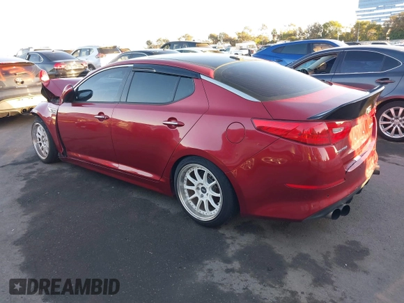 2015 Kia Optima SXL Turbo with VIN 5XXGR4A63FG507285, listed as a IAAI auction lot 40931441 with 113,726 mi miles and . Bid and sale history available at DreamBid. Image 3.