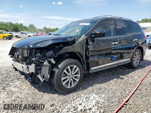 2013 Nissan Pathfinder S with VIN 5N1AR2MN7DC615348, listed as a Copart auction lot 58083035 with 41,949 mi miles and Salvage title. Bid and sale history available at DreamBid. Image 1.