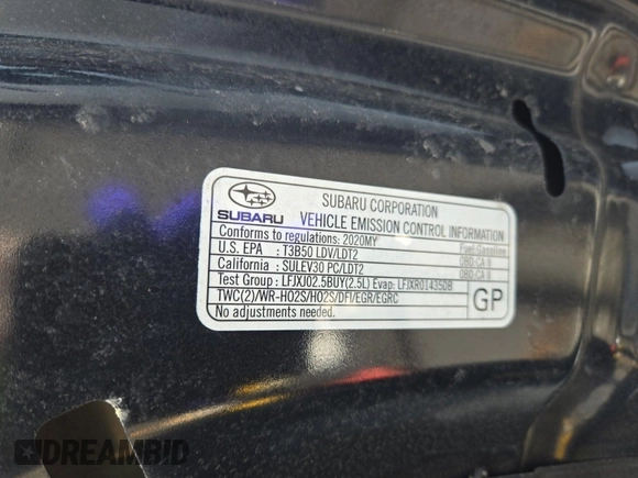 2020 Subaru Outback Premium с VIN 4S4BTACC1L3145302, выставлен на аукционе IAAI как лот 42610357 с пробегом 48 993 миль миль и . История ставок и продаж доступна на DreamBid. Изображение 27.