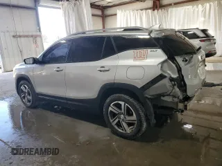 2018 GMC Terrain SLT with VIN 3GKALVEV8JL303985, listed as a Copart auction lot 82407404 with 102,545 mi miles and Salvage Title. Bid and sale history available at carsss.com. Image 2.