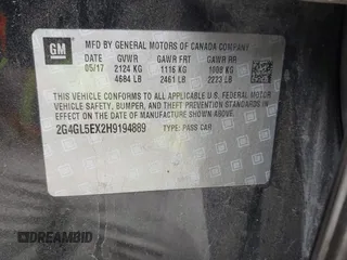 2017 Buick Regal Sport Touring с VIN 2G4GL5EX2H9194889, выставлен на аукционе IAAI как лот 42094087 с пробегом 164 520 миль миль и . История ставок и продаж доступна на DreamBid. Изображение 9.