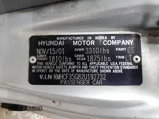 2002 Hyundai Accent with VIN KMHCF35G82U192732, listed as a Copart auction lot 85187074 with 224,194 mi miles and Clean title. Bid and sale history available at DreamBid. Image 12.