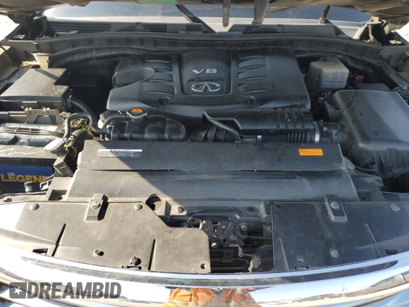 2012 Infiniti QX56 8-passenger with VIN JN8AZ2ND3C9715246, listed as a Copart auction lot 65322224 with 257,610 mi miles and Salvage Title. Bid and sale history available at carsss.com. Image 14.