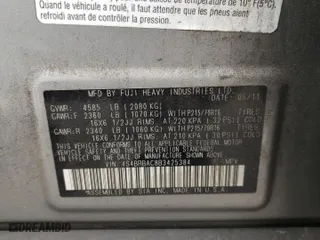 2011 Subaru Outback 2.5i with VIN 4S4BRBAC8B3425384, listed as a Copart auction lot 50077605 with 212,988 mi miles and Salvage Title. Bid and sale history available at carsss.com. Image 14.
