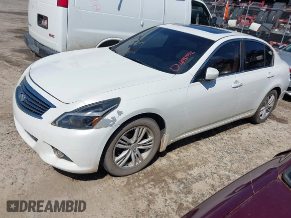 2012 Infiniti G25 Sedan Journey with VIN JN1DV6AP3CM700998, listed as a IAAI auction lot 41981952 with 193,539 mi miles. Bid and sale history available at carsss.com. Image 2.