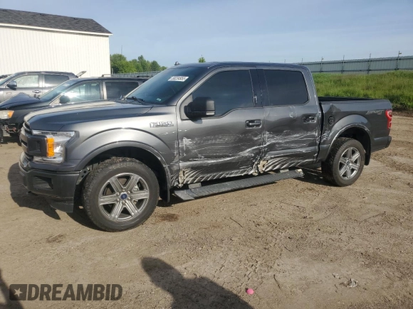 2019 Ford F-150 XL with VIN 1FTEW1EP7KFB35766, listed as a Copart auction lot 58234955 with 76,489 mi miles and Salvage title. Bid and sale history available at DreamBid. Image 1.