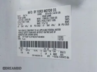 2014 Ford F-150 XL with VIN 1FTMF1CF9EKF40464, listed as a IAAI auction lot 41985678 with 194,224 mi miles. Bid and sale history available at carsss.com. Image 9.