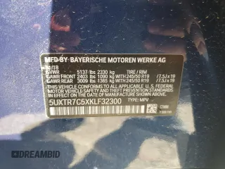 2019 BMW X3 sDrive30i with VIN 5UXTR7C5XKLF32300, listed as a Copart auction lot 45169765 with 39,996 mi miles and Salvage Title. Bid and sale history available at carsss.com. Image 14.
