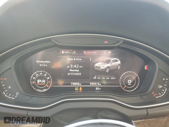 2018 Audi Q5 Premium Plus with VIN WA1BNAFY2J2022594, listed as a Copart auction lot 45540875 with 79,808 mi miles and Salvage Title. Bid and sale history available at carsss.com. Image 9.