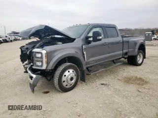 2025 Ford Super Duty F-450 DRW XL with VIN 1FT8W4DT4SEC06280, listed as a Copart auction lot 48134585 with 2,286 mi miles and Salvage Title. Bid and sale history available at carsss.com. Image 1.