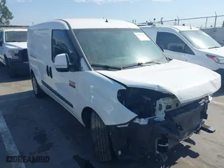 2019 Ram ProMaster City Cargo Van Tradesman SLT with VIN ZFBHRFBB0K6N43202, listed as a IAAI auction lot 41427935 with 97,605 mi miles. Bid and sale history available at carsss.com. Image 1.