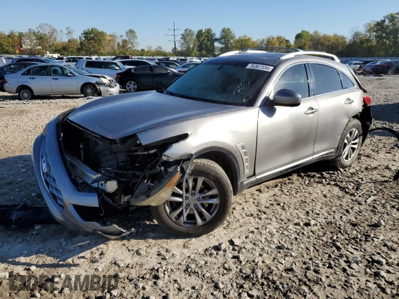2009 Infiniti FX35 with VIN JNRAS18W69M158460, listed as a Copart auction lot 76367334 with 232,036 mi miles and Salvage Title. Bid and sale history available at carsss.com. Image 1.