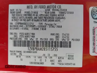 2011 Ford Mustang V6 z VIN 1ZVBP8AM2B5115755, wystawiony jako IAAI lot #41683472 z przebiegiem 183 219 mil mil oraz . Historia ofert i sprzedaży dostępna na DreamBid. Obrazek 9.