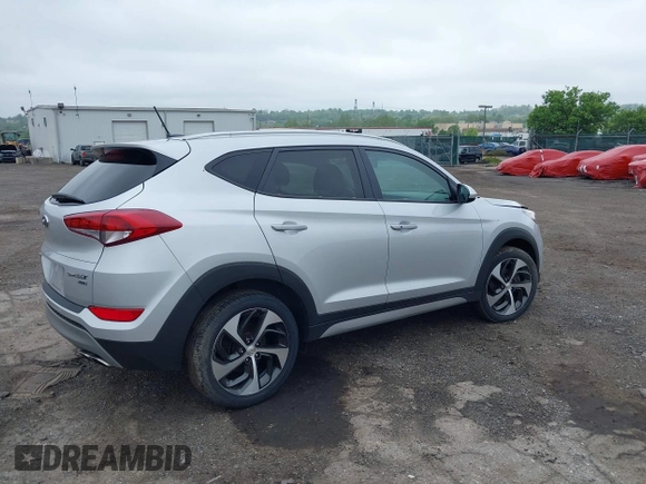 2017 Hyundai Tucson Sport with VIN KM8J3CA29HU596173, listed as a IAAI auction lot 42191106 with 52,598 mi miles and . Bid and sale history available at DreamBid. Image 4.