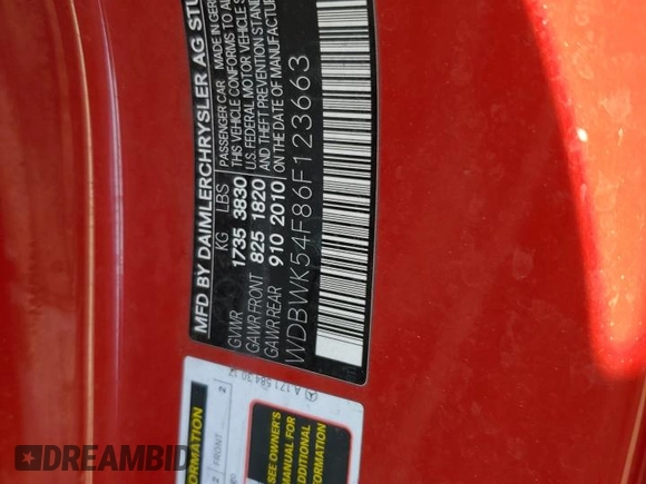2006 Mercedes-Benz SLK 280 с VIN WDBWK54F86F123663, выставлен на аукционе Copart как лот 49742365 с пробегом 207 744 миль миль и Списание • Salvage title. История ставок и продаж доступна на DreamBid. Изображение 14.