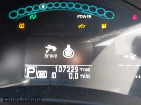 2015 Nissan LEAF SV with VIN 1N4AZ0CP8FC313734, listed as a IAAI auction lot 41613766 with 107,229 mi miles. Bid and sale history available at carsss.com. Image 12.