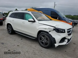 2021 Mercedes-Benz GLS 580 with VIN 4JGFF8GE5MA382613, listed as a Copart auction lot 67924164 with 56,527 mi miles and Salvage Title. Bid and sale history available at DreamBid. Image 4.